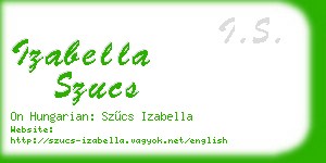 izabella szucs business card